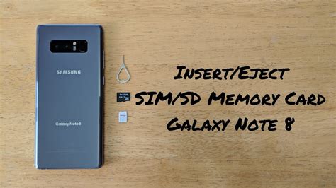 How to insert / eject SIM / SD Memory card Note 8 .